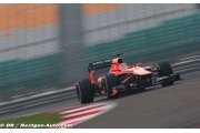Les deux Marussia à l'arrivée, Chilton devant Bianchi