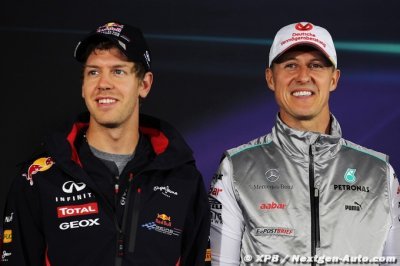 Vettel suggests Schumacher better than Hamilton