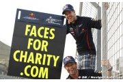 Faces For Charity : Des milliers de co-pilotes pour Vettel et Webber à Silverstone