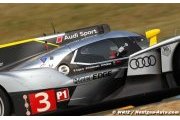 Sebring, Libres 1 : Dumas (Audi) de peu devant Luhr (HPD)