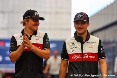 Zhou est ’reconnaissant’ d’avoir un coéquipier comme Bottas
