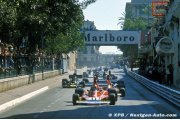 Alesi et Arnoux au volant de la Ferrari 312 B3 au Grand Prix de Monaco Historique