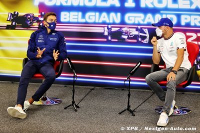 La relation entre Bottas et Russell est au beau fixe