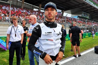 Gasly reconnait qu’il y a des ’périodes de turbulences’ chez Alpine F1