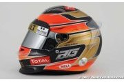 Grosjean dévoile son nouveau casque (+ photos)