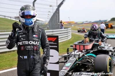 Bottas takes pole for 70th Anniversary Grand Prix as Hülkenberg shines