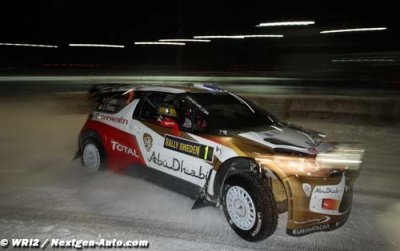 Citroën battu en Suède mais en tête du championnat