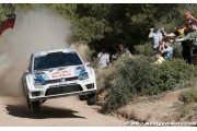 Volkswagen flat out at the WRC finale in Wales