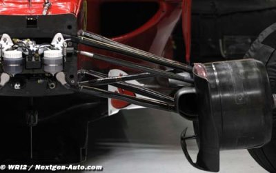 Ferrari garde et fait évoluer sa suspension à tirants à l’avant