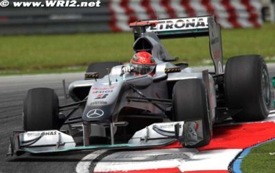 Schumacher abandonne à cause d’un écrou de roue