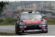 Ogier on the provisional podium