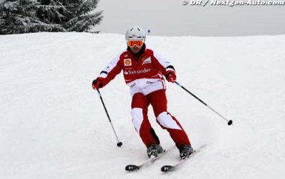 Journée ski et gym pour les pilotes Ferrari
