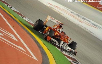 Ferrari test 2012 front wing in Singapore
