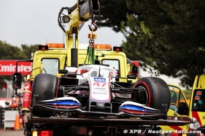 Une Q2 puis un crash&nbsp;: Schumacher voit malgré tout ‘la lumière au bout du tunnel’ chez Haas F1