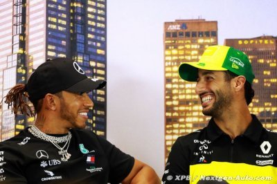 Ricciardo explique ce qui fait de Hamilton un pilote ’remarquable’