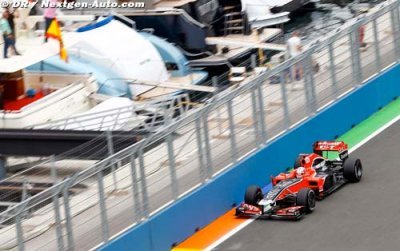 Virgin devant HRT à Valence