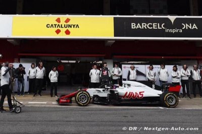 Haas entre en piste à Barcelone avec sa VF-18 (+ photos)