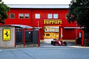 Leclerc drives the Ferrari SF1000 through the streets of Maranello
