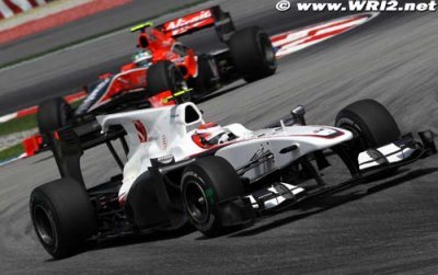 Les deux mêmes problèmes pour les Sauber Ferrari