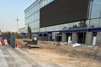 Madrid F1 track ahead of schedule amid protests