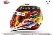 Hamilton dévoile le casque qu'il a choisi pour cette saison