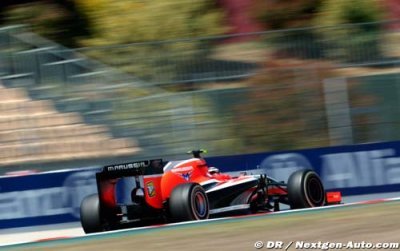 Chilton tops timesheet on opening day of test in Barcelona