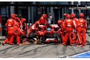 Arrêts aux stands : Ferrari devance Mercedes sur la saison 2013