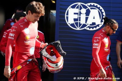 Leclerc ne se sent pas ’menacé’ par la présence d’Hamilton chez Ferrari