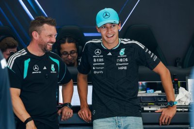 Russell dismisses claims Antonelli is Wolff’s favourite