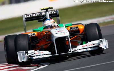 Les deux Force India dans le mur