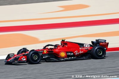 Essais F1 à Bahreïn, Jour 2&nbsp;: Sainz devance Sargeant à la pause